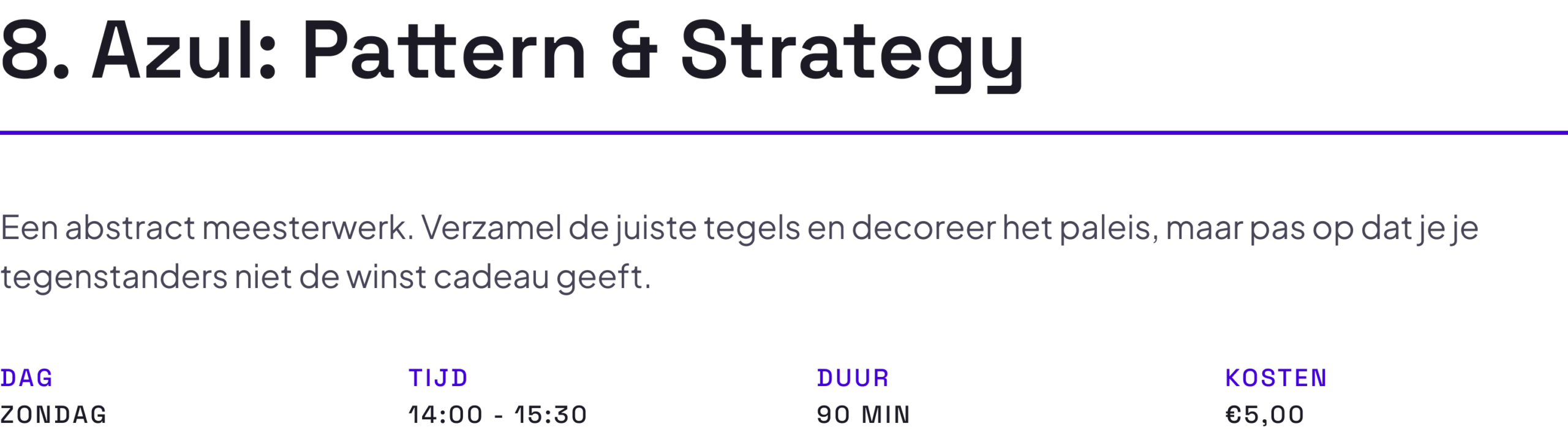 Azul: Pattern & Strategy